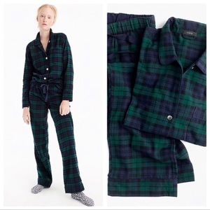 JCREW Signature Plaid Two piece Pajamas size Med